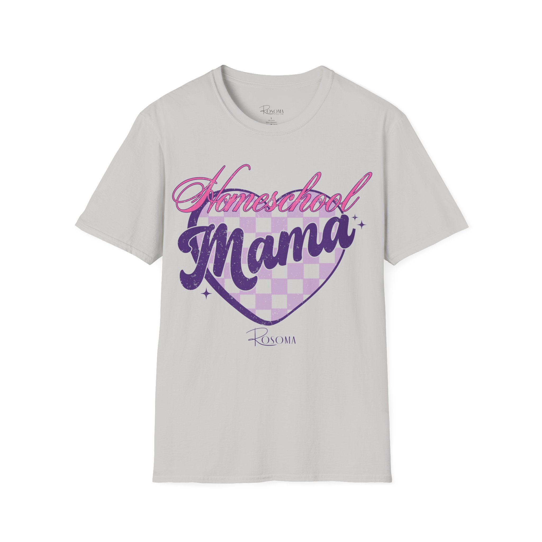 Homeschool Mama Heart Retro Vintage T-Shirt