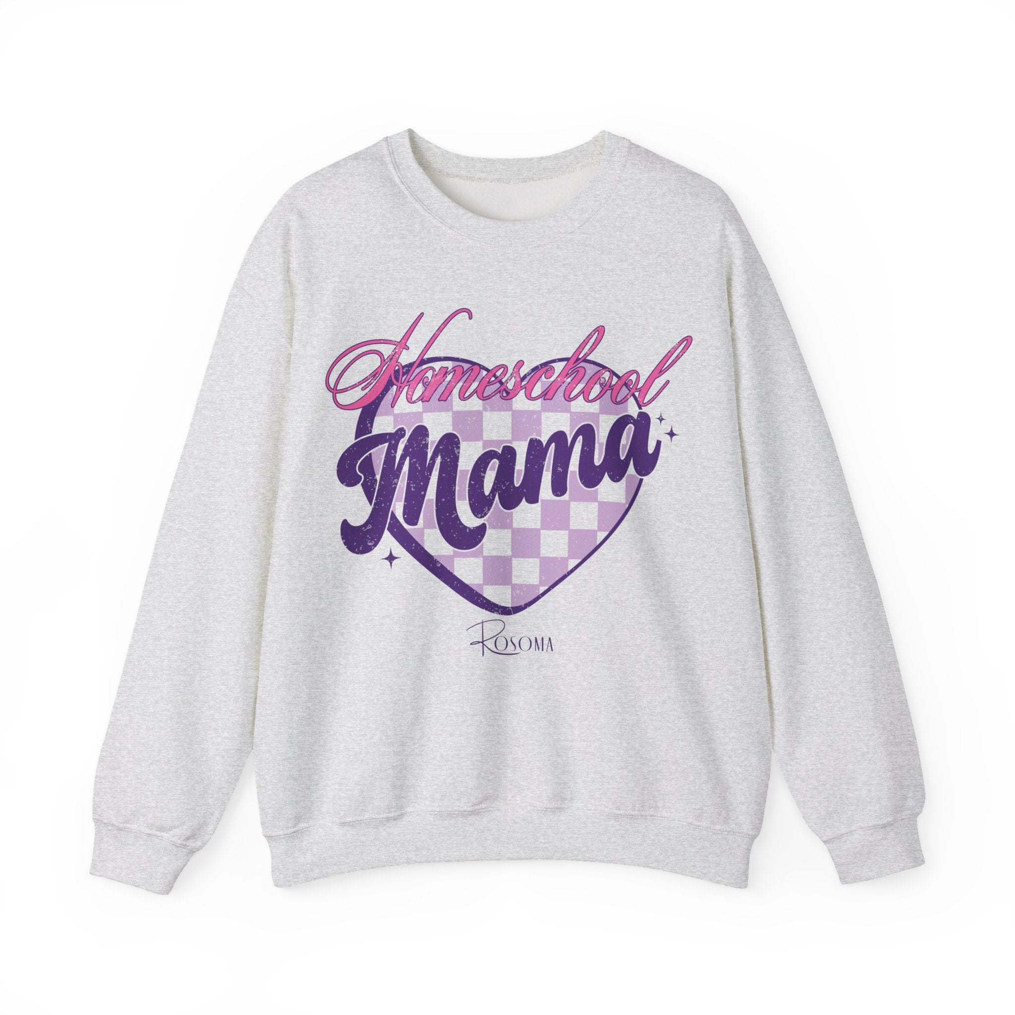 Homeschool Mama Heart Retro Vintage Sweatshirt